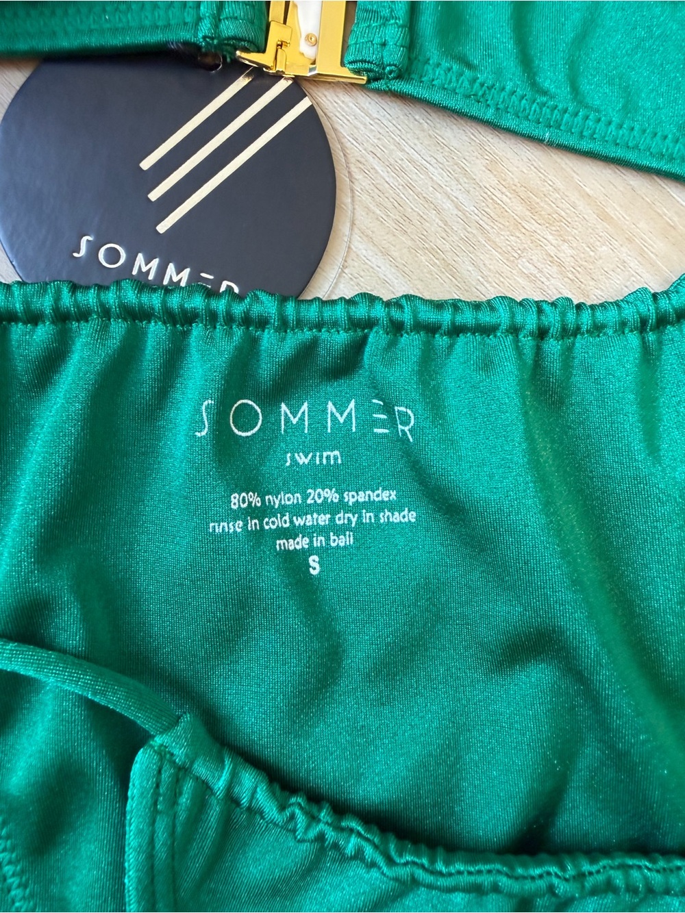 Sommer swim emerald green bikini. Small bottoms/Medium top. New with tags! - Picture 3 of 5